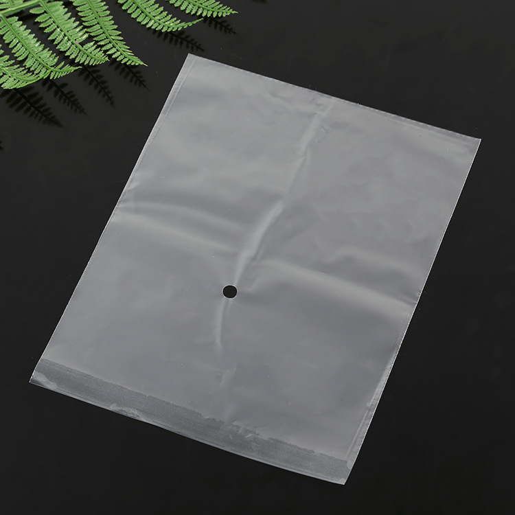 固江塑料袋厂供应透明磨砂平口袋 塑料包装袋带通气孔可定制 批发