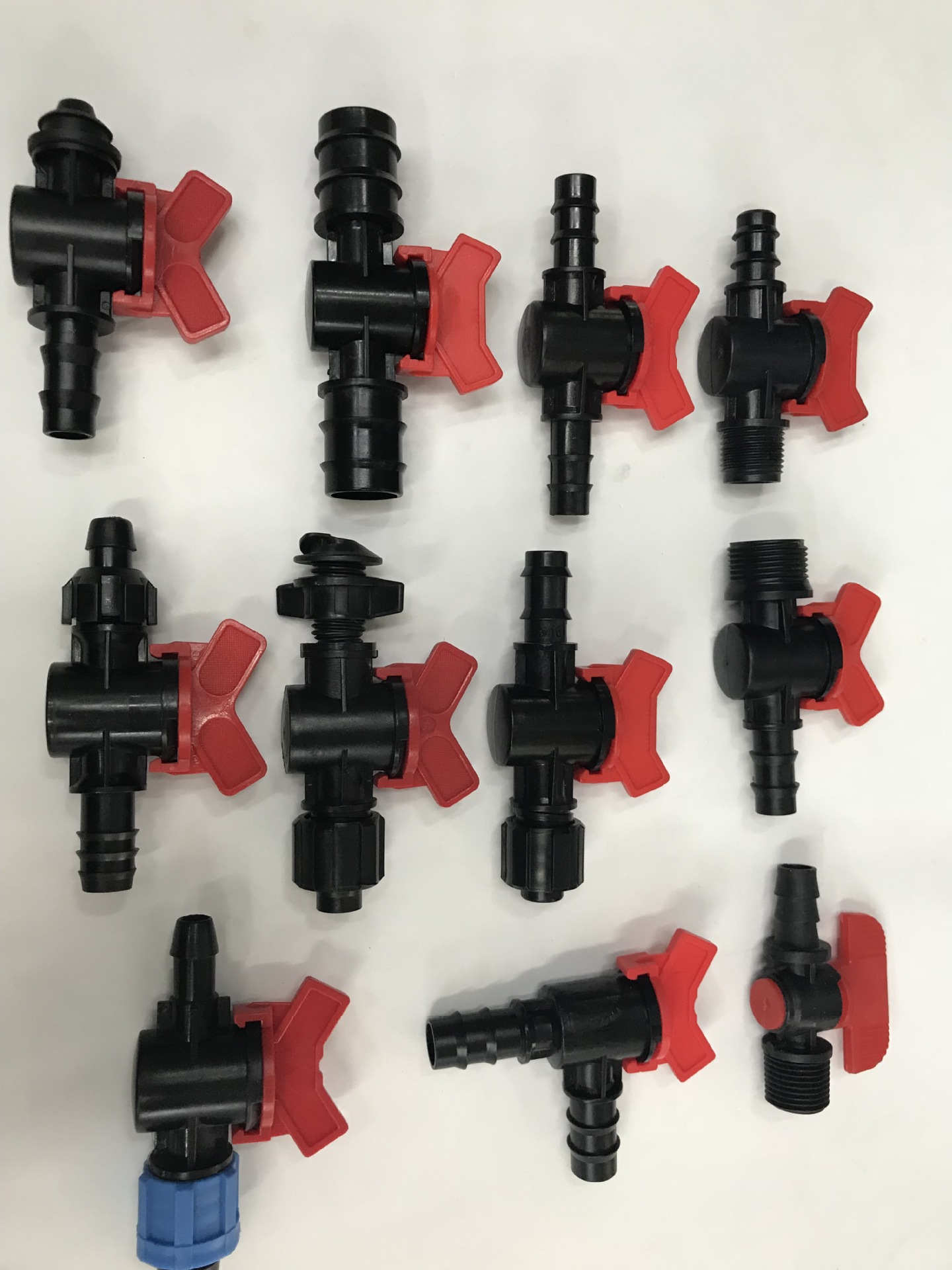 配件 余姚市华淼园艺工具厂灌溉带接头 旁通阀门 红螺帽  接头 滴灌带