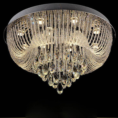 光珠圆形客厅水晶灯别墅餐厅酒吧酒店工程吸顶灯ktv大厅售楼led灯