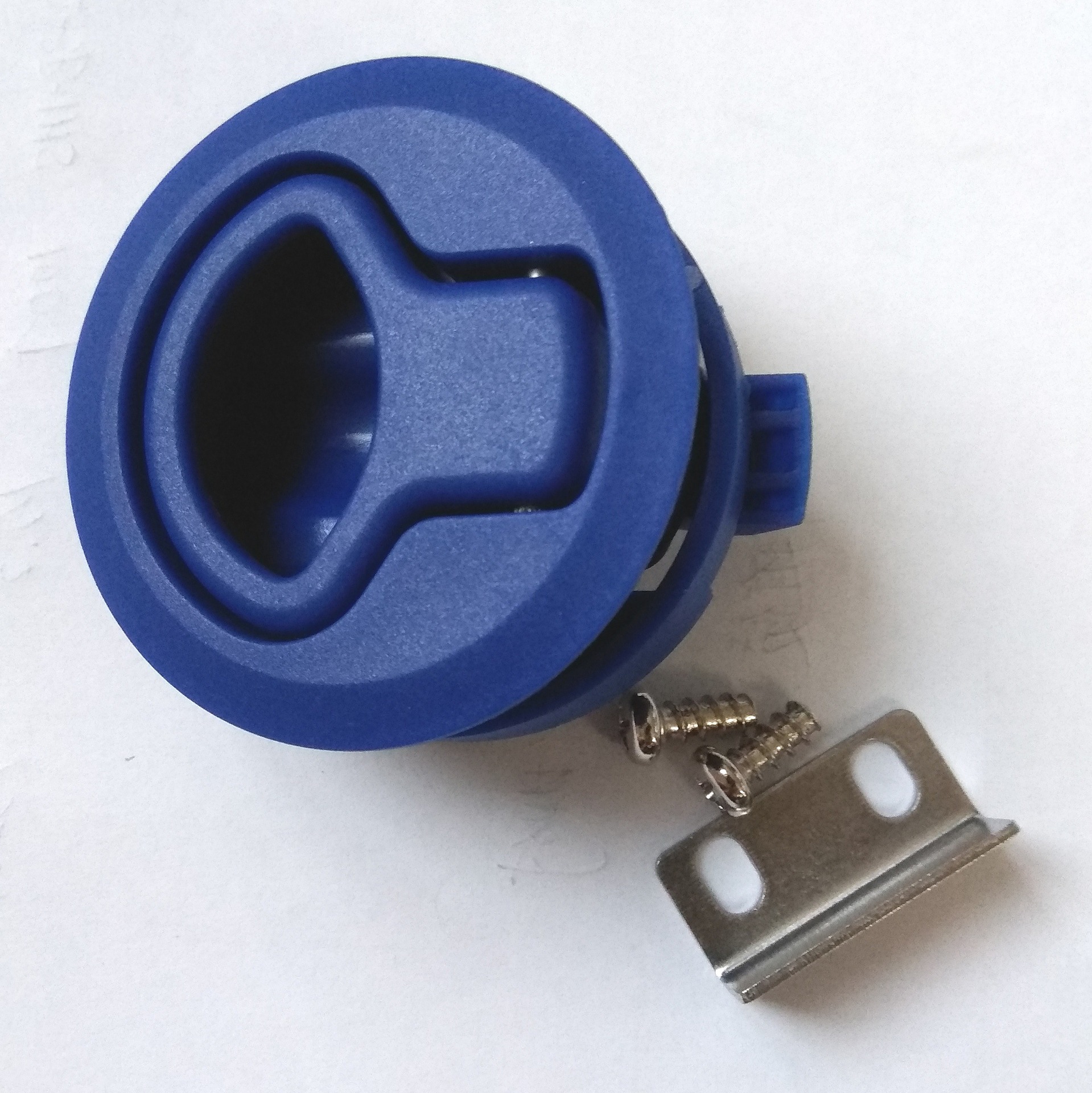 圆形平面塑料拉手扣锁里外开碰锁dk619-2pa救护车拉动式平面锁扣