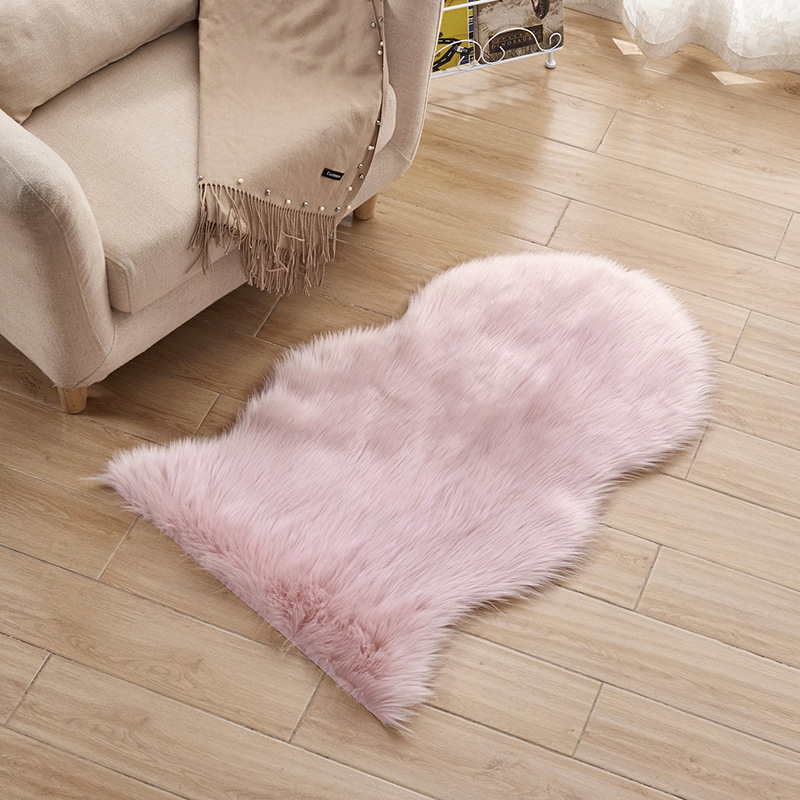 Cross-Border Direct Supply Thickened Australian Wool-like Floor Mat Sheepskin Decorative Carpet Plush Carpet Living Room Sheepskin Cushion