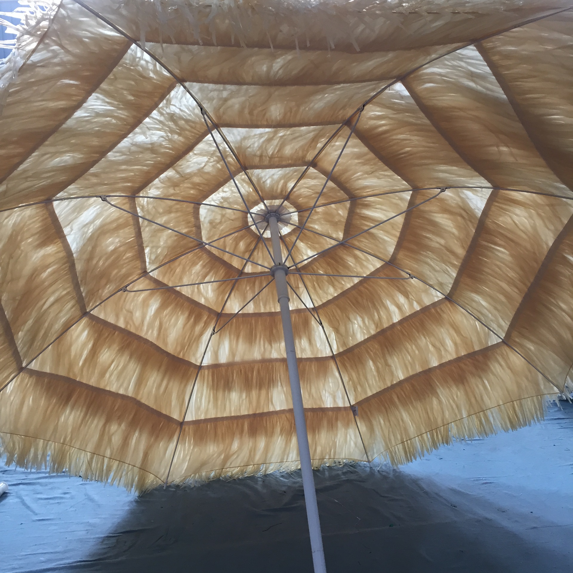 厂家直销 新款户外沙滩伞 夏威夷伞 pp草稻草伞 度假伞 花园洋伞