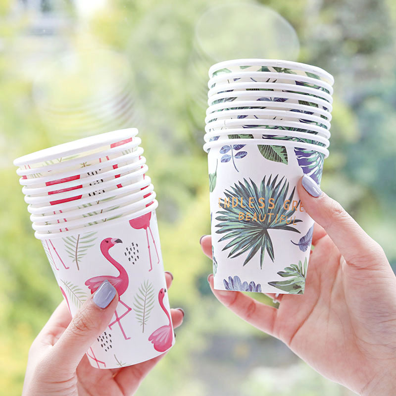 50 Pcs Disposable Paper Cup Creative Cute Cartoon Student Tea Cup Dormitory Home Printing Logo