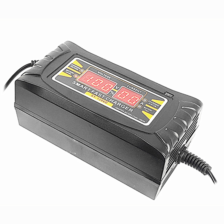 卡迪普 12v6a汽车电动车铅酸蓄电池电瓶充电器智能快速带显示