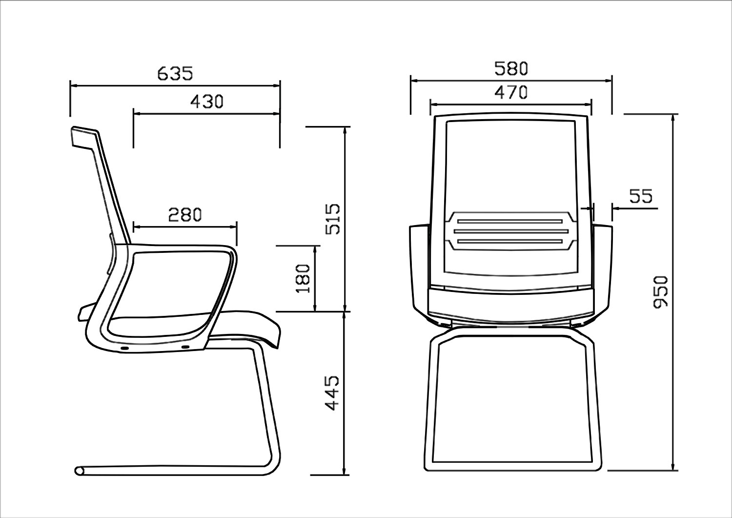 【棱尚】现货办公椅简约家用电脑椅 弓形座椅升降转椅 透气网椅子