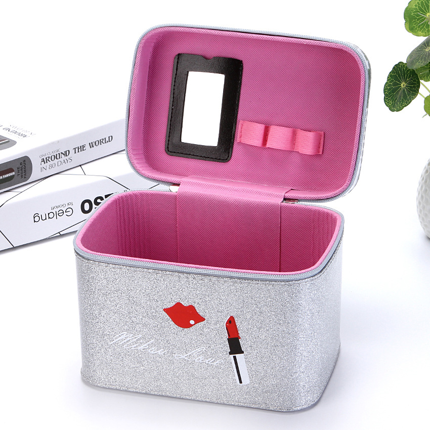 Factory Direct Sales New Cosmetic Case Cosmetic Bag Portable Cosmetic Case Square Cosmetic Case Storage Box Gift Box