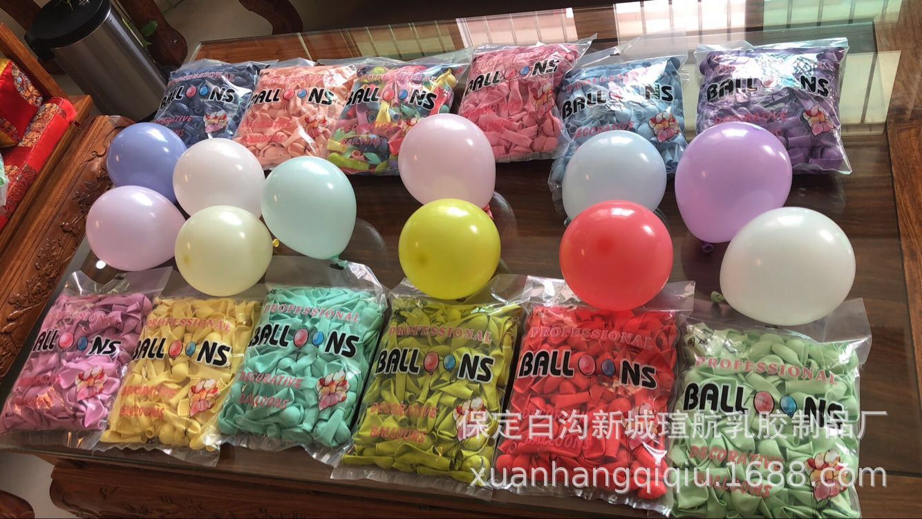 厂家直销 新品5号气球造型圆形婚庆拱门心形网格5寸气球批发