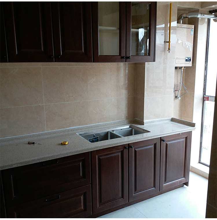 欧式橱柜门厂家来图可订 模压门吸塑门 厨房实木柜门