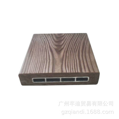 广东户外中插铝塑地板供应 ps仿木140x30h 索桥柱廊花架护栏材料