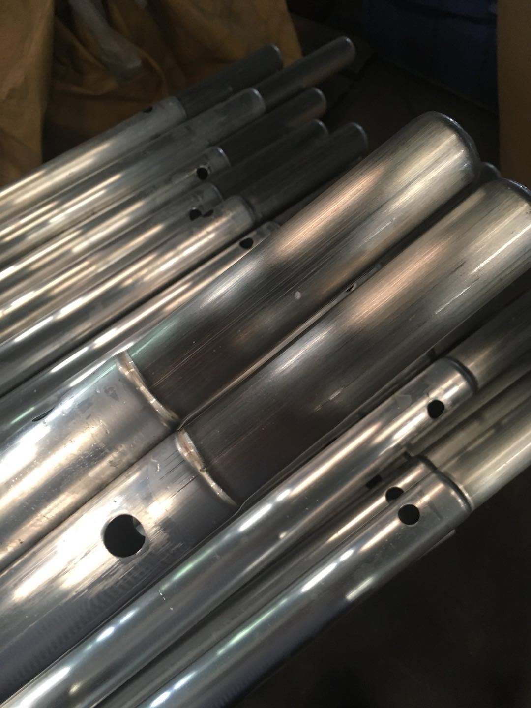 佛山缩口加工/铝管缩管加工各种大小缩口加工户外伞的配件