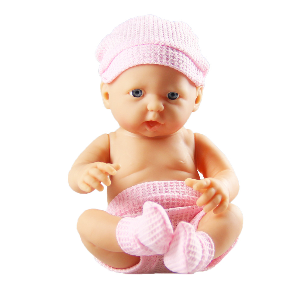 全搪塑娃娃 23cm娃娃仿真搪胶娃娃套装礼盒儿童玩具过家家玩具