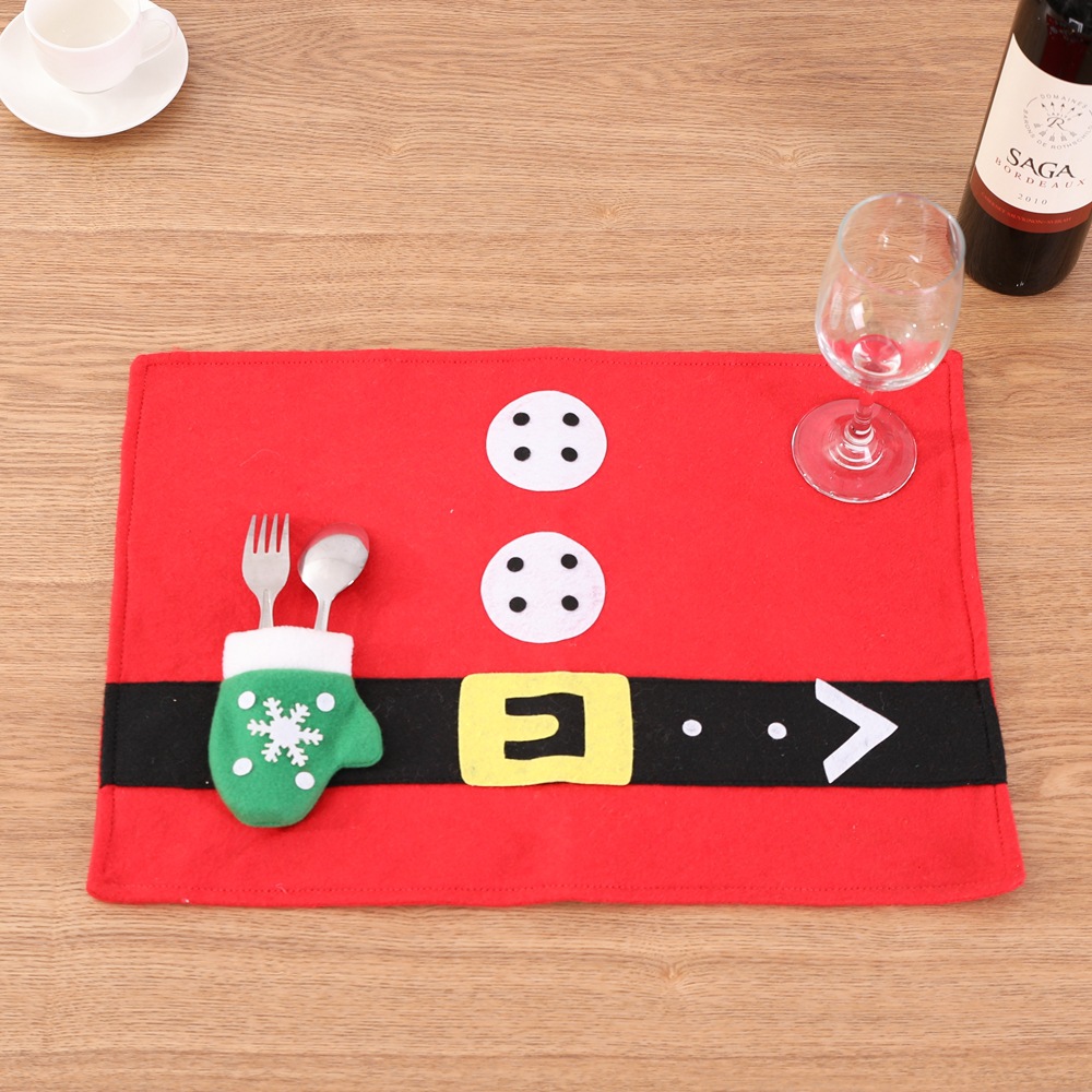 圣诞餐桌垫 圣诞餐垫 手套圣诞餐垫 时尚家居圣诞装饰品圣诞用品
