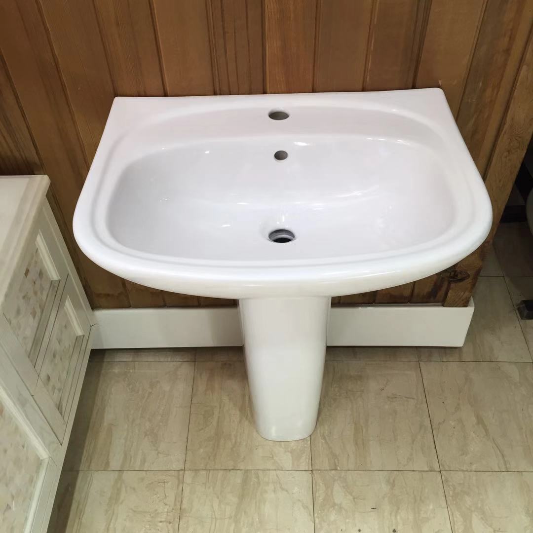 钧美卫浴品牌立柱盆 陶瓷立柱盆 罗马柱立柱洗脸盆 50立柱盆厂家