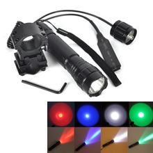 绿光/红光/紫光 501B UV395 T6 LED户外 紫光验钞强光手电筒