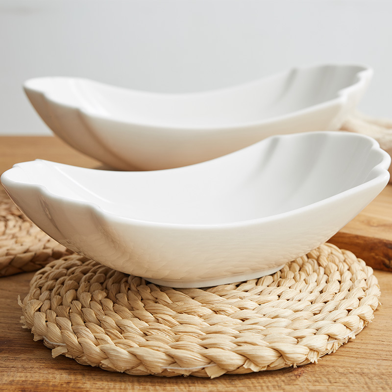 陶瓷碗酒店餐具山西直供凤尾碗强化瓷碗盘碟商超货源创意菜碗批发