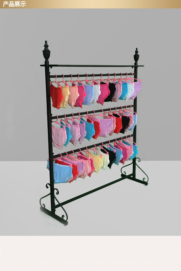 挂内裤的架子展示架多功能店铺装饰陈列货架落地式中岛移动内衣架