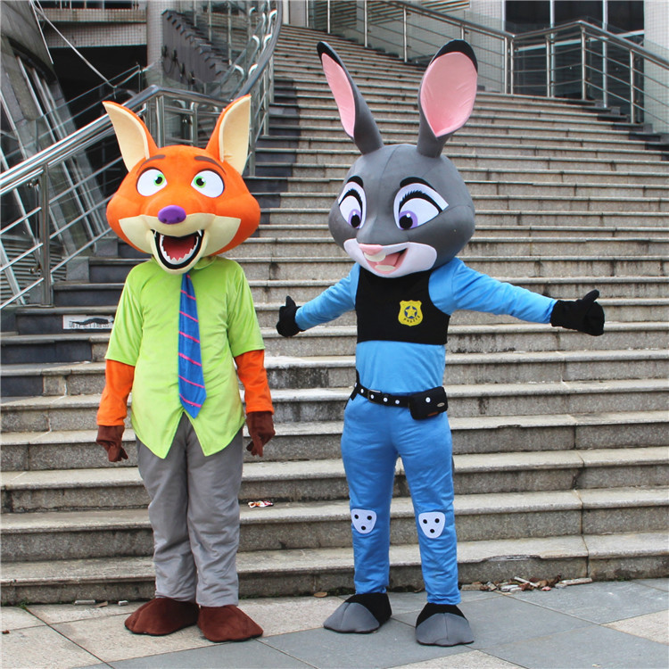 疯狂动物城朱迪服装狐狸尼克玩偶cos树懒动漫卡通道具人偶服装