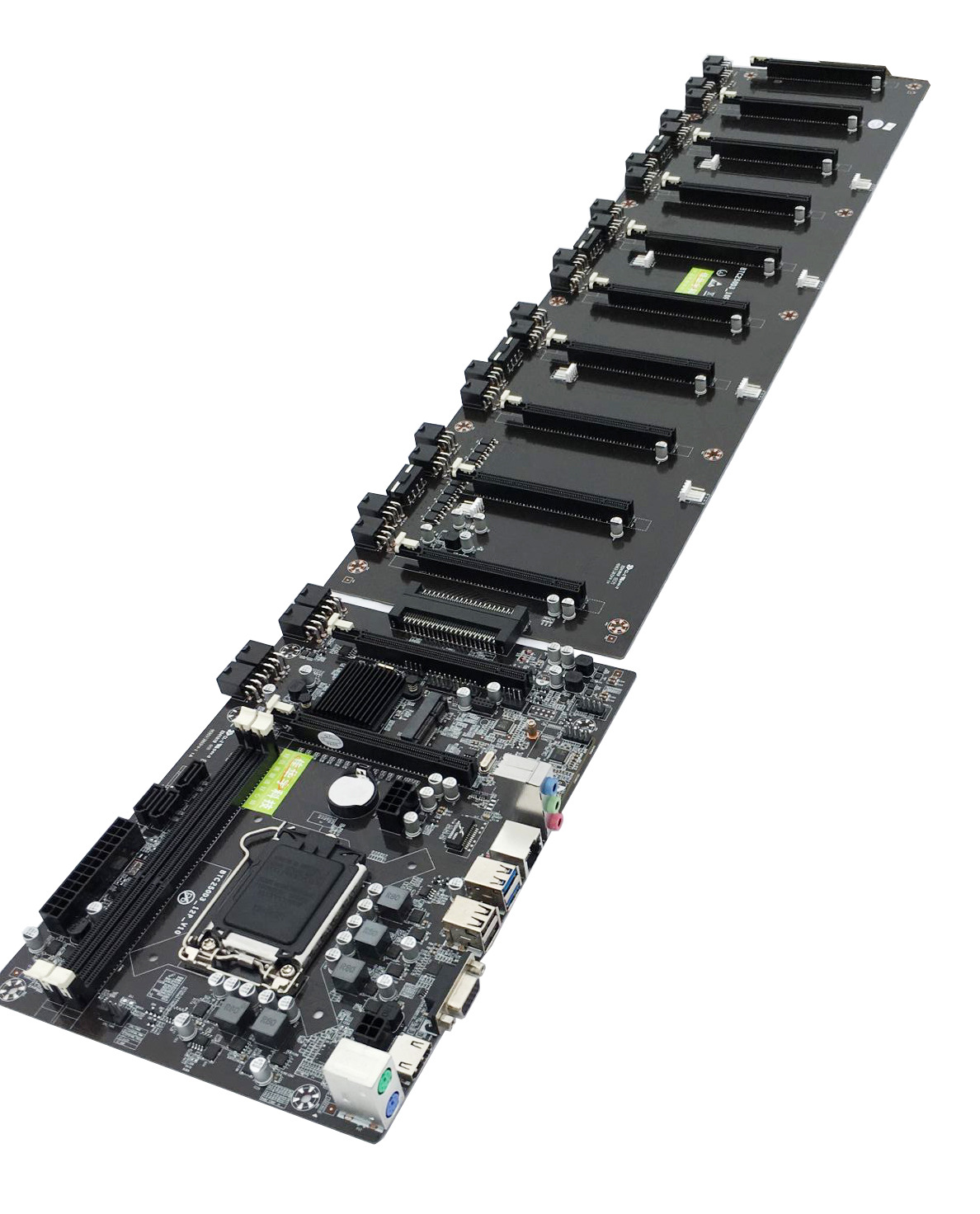 直插12卡b250-btc专业挖矿主板ddr3无转接大间距显卡槽秒6卡8口7