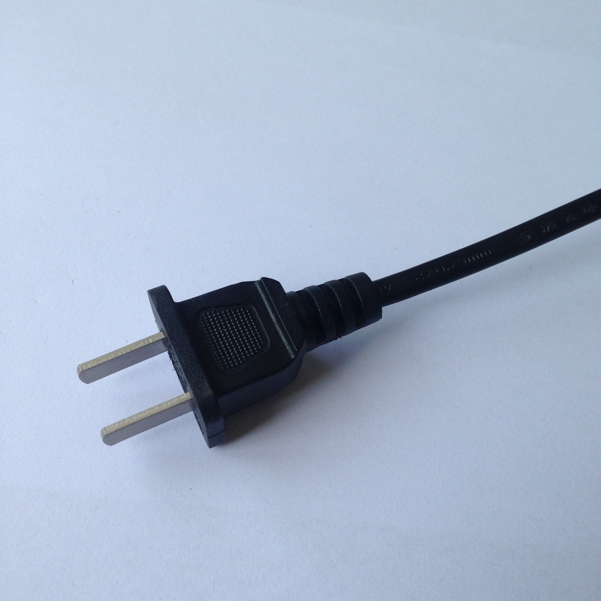 国标纯铜 二插电源线 2*0.5mm 米数可定做二芯插头电源线厂家批发