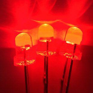 3mm led发光二极管 红光 红色led灯珠 直插式超高亮led灯珠批发