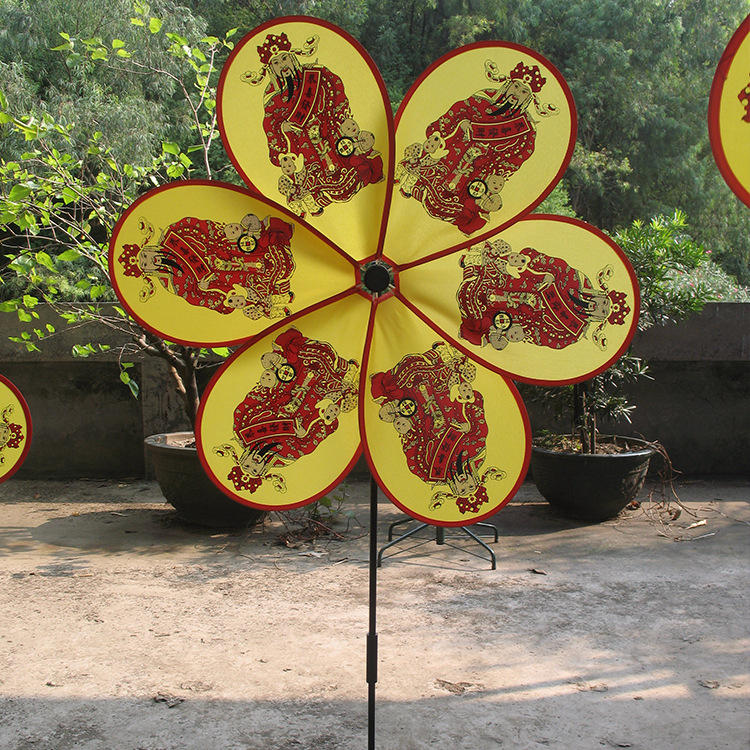 东莞市东城海华 65cm六叶风车 工厂批发转运风车 节日风车