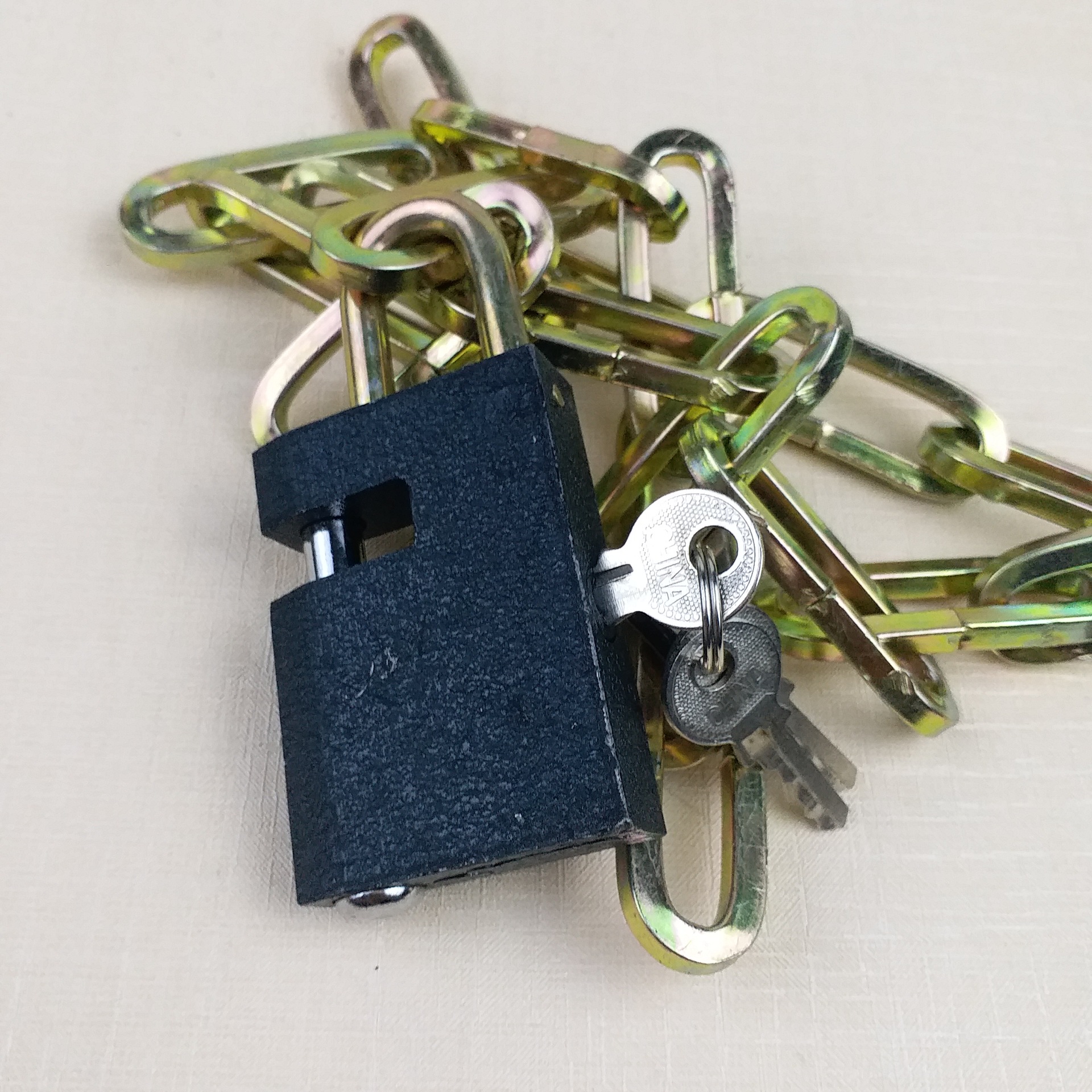 电动车链条锁 铁链锁 加粗摩托车铁链锁 加长铁链锁