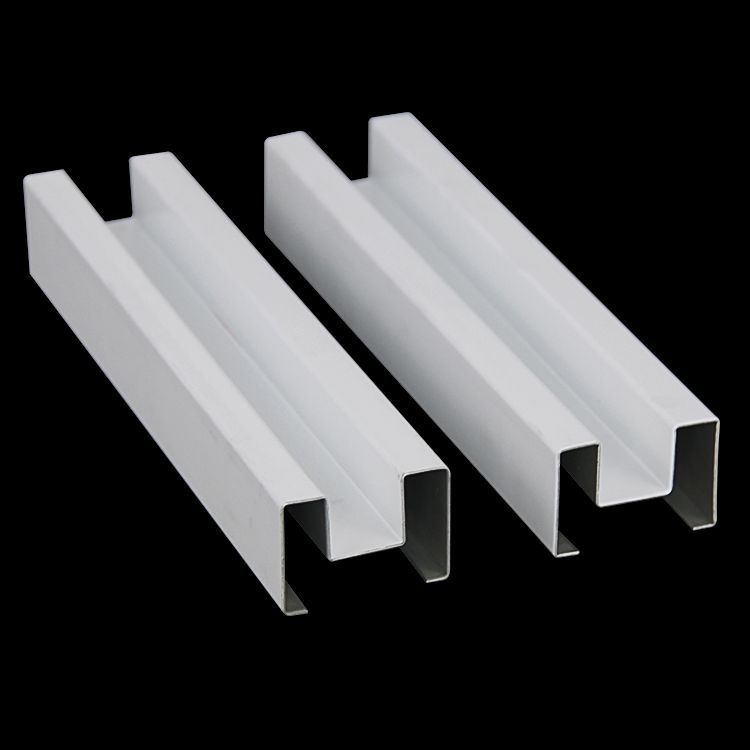 凹凸造型铝方通吊顶铝天花 白色铝合金方通吊顶装饰