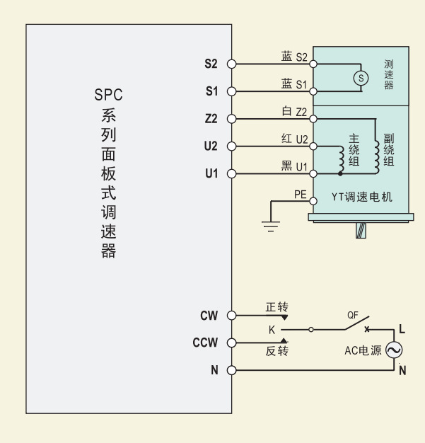 us52调速器6根线接线图图片