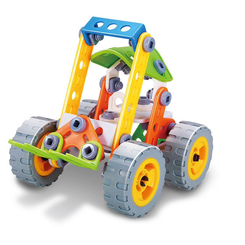 儿童 玩具 diy积木拆装工程车 儿童节礼物智力组装玩具批发