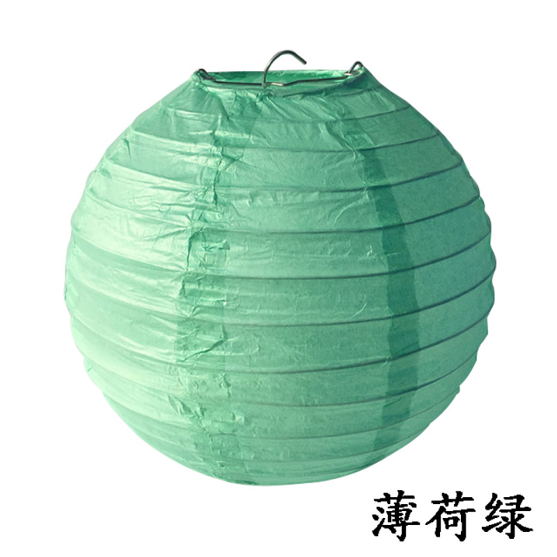 Factory Direct Sales Colorful Lantern Lantern Spring Festival Wedding Chinese Lantern Jubilant Decoration Foldable Handmade round Lantern