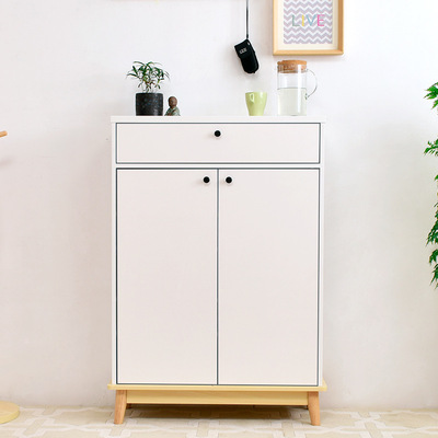 北欧鞋柜对开门鞋柜小户型多功能客厅储物柜隔断柜门厅柜# 材质