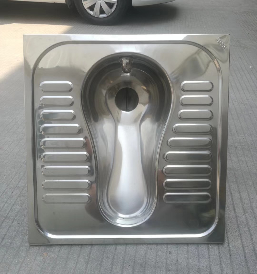 源头厂家直销304 不锈钢蹲便器带s弯蹲坑