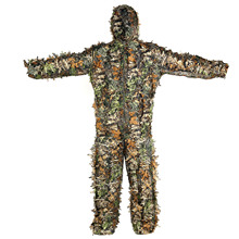 加大码树叶立体服3D树叶服迷彩伪装服枫叶迷彩吉利服 跨境狩猎服