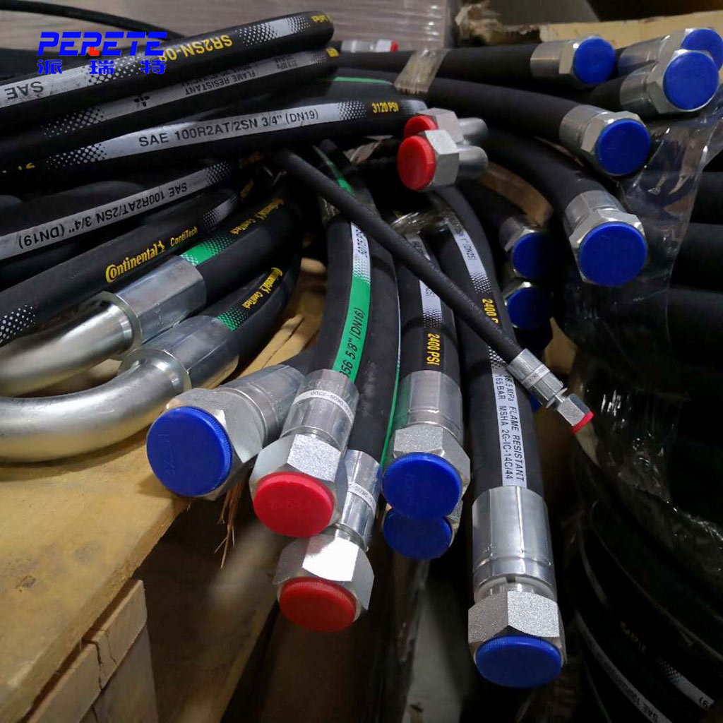 加工钢丝编织高压胶管总成 工程机械用高压胶管总成 高压油管总成