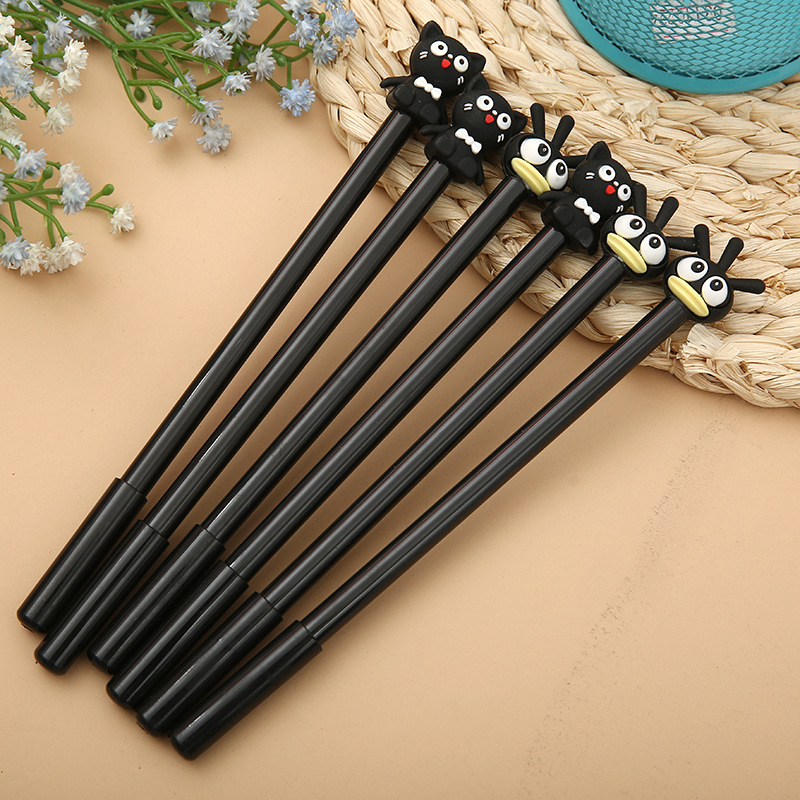 韩国新款韩版学生文具批发可爱个性三毛鸡创意卡通图案中性笔