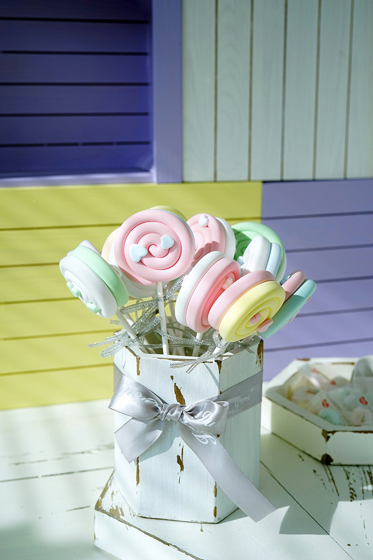 仿真棒棒糖道具 橱窗软装烘培店道具摆设 仿真棉花糖