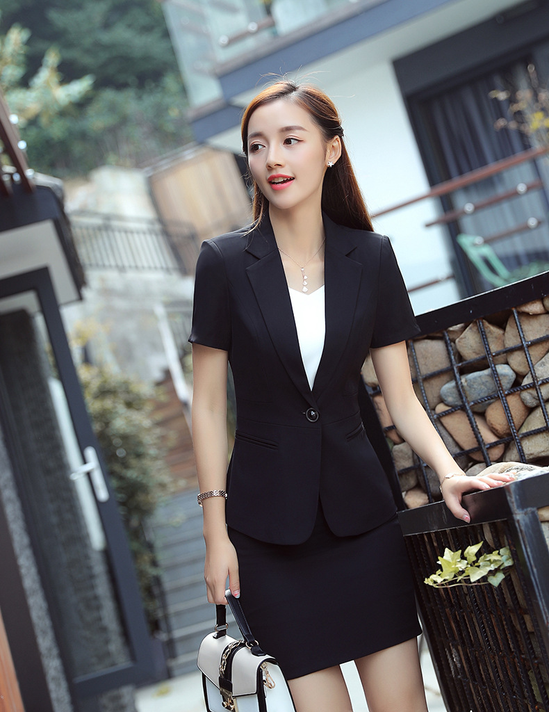 春夏季女套装西服二件套工装ol春夏商务西装白领职业装女装套裙