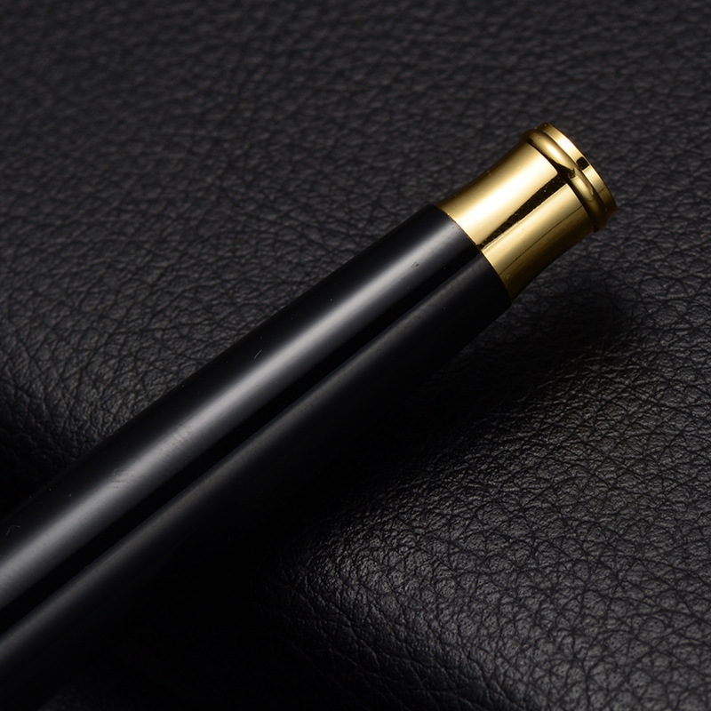 黑色经典金属笔杆中性笔签字笔碳素笔 宝珠笔定制logo 广告水性笔