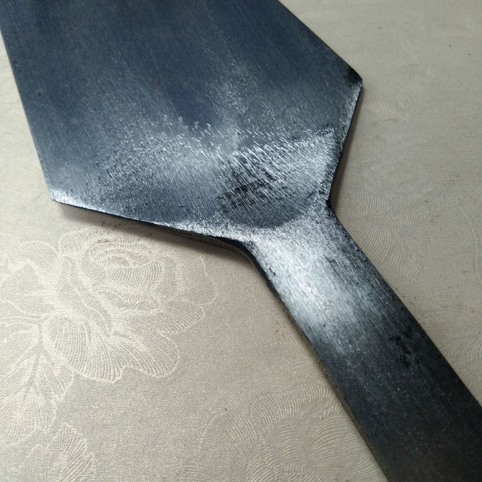 手工锻打双面砖刀 砌墙刀瓦刀工具 砍砖泥工瓦刀 胶柄砖刀 瓦刀