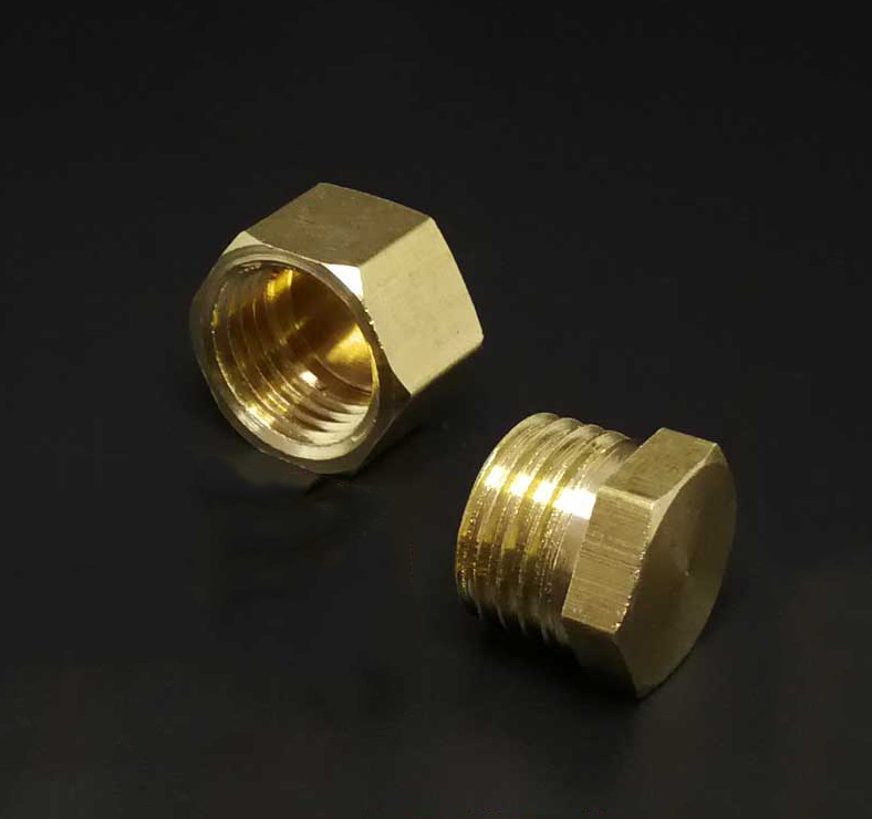 内丝铜堵头 内螺纹铜管帽 密封水暖外六角铜堵头 管堵 内堵接头