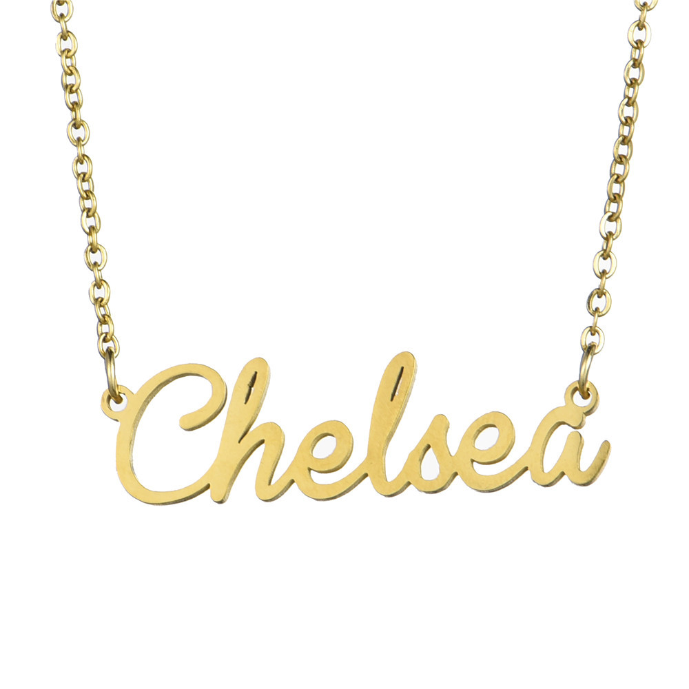 欧茂 亚马逊热卖brianna/chelsea/christina个性定制英文名字项链