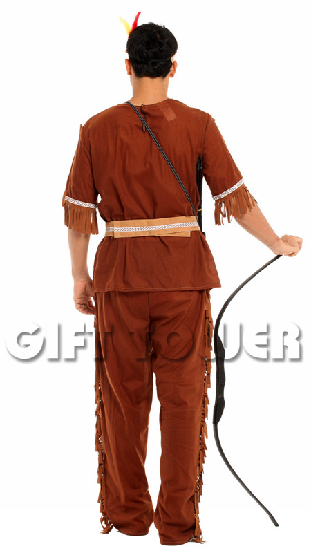 焕佑万圣节服舞台表演服节日装扮服m-0168勇敢印第安酋长 狂欢节