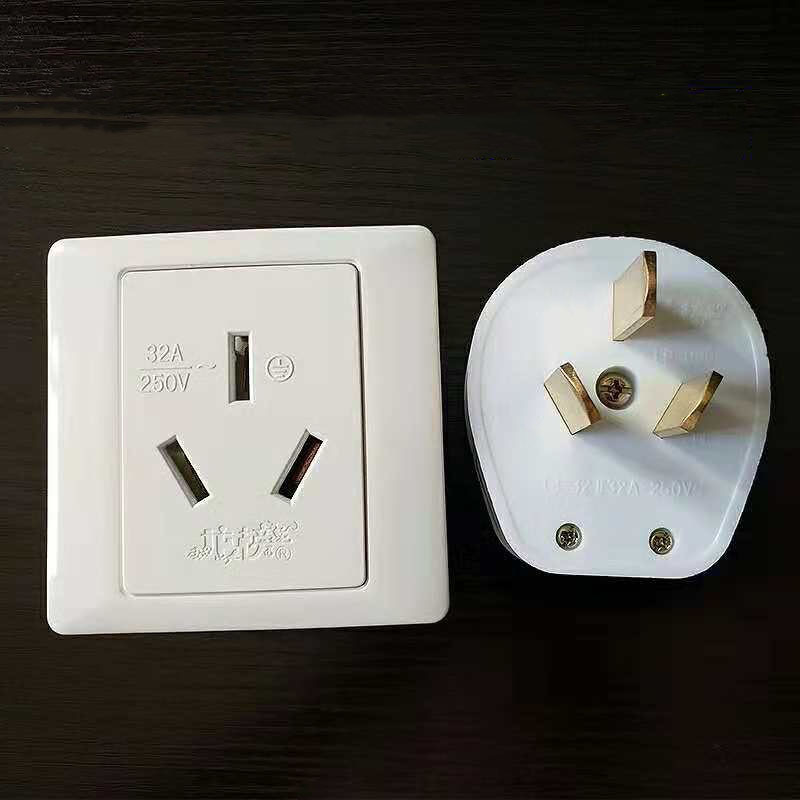 32a安三孔插座三脚插头86型空调插座热水器大功率墙壁插座250