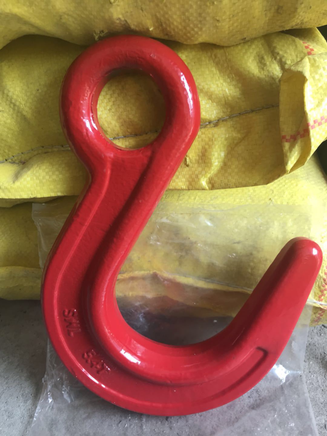 美式环眼大开口货勾 g80起重货勾 吊钩钢管勾合金钢尖嘴5.4t厂家