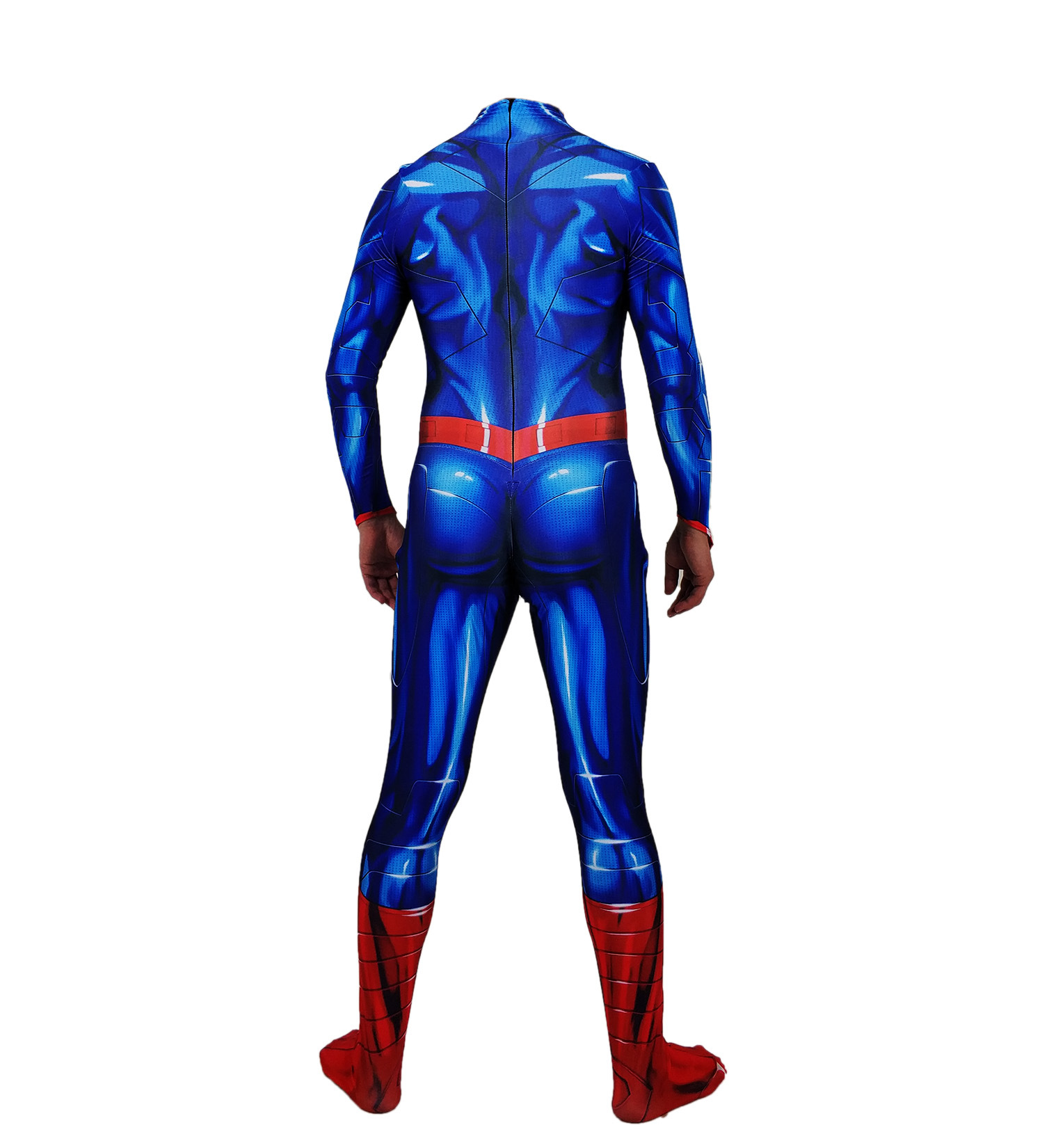 正义超人联盟新款蓝色肌肉超人紧身衣superman扮演套装《无披风》