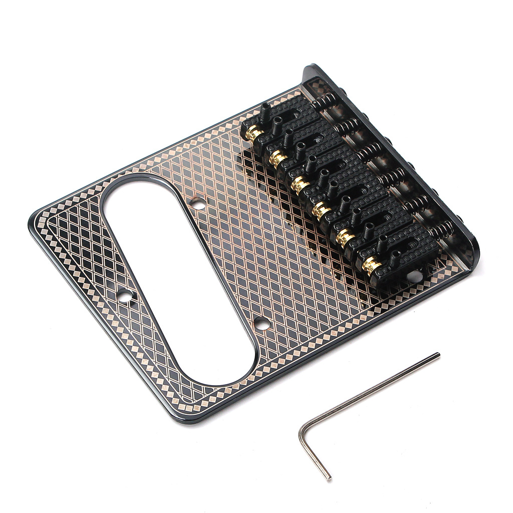 tl电吉他琴桥拉弦板折单边有花琴桥