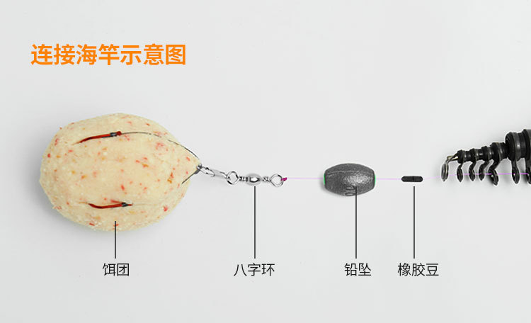 粼湖千又小型爆炸鱼钩 四付盒装手工精绑 鲤鱼炸弹钩渔具厂家批发