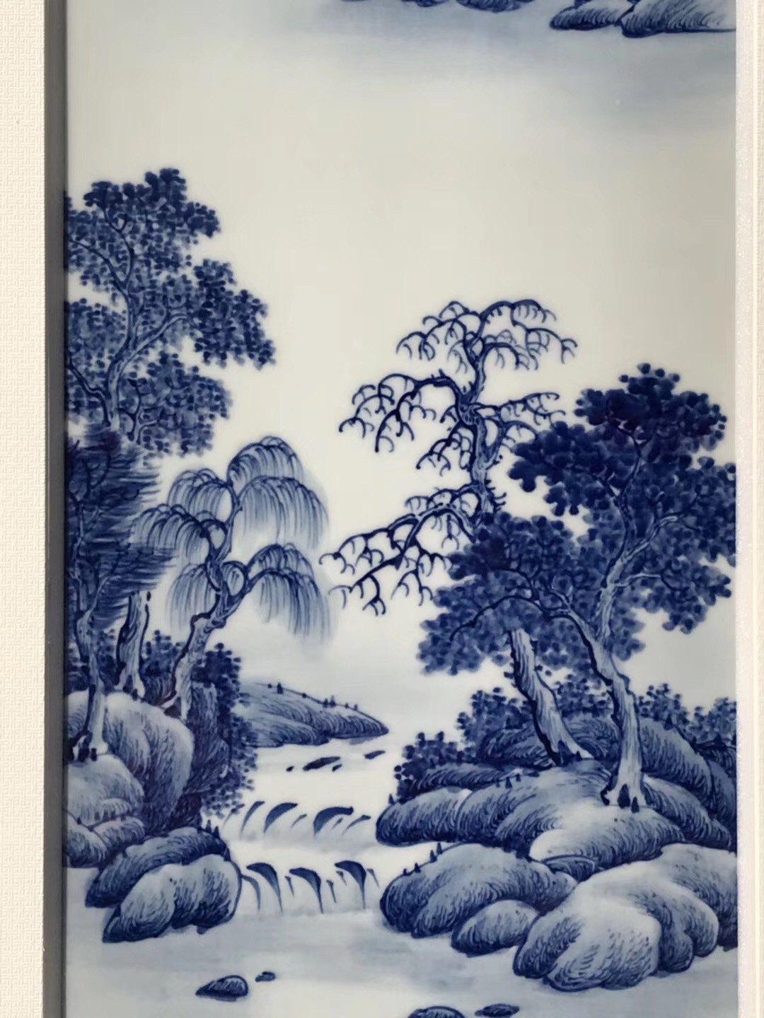 四季山水景德镇陶瓷画壁画艺术瓷礼品瓷定制陶瓷名人作品青花瓷