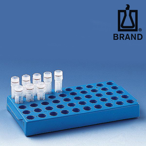 brand/普兰德114860细胞冻存管管架(pp)蓝色可放置50个细胞冻存管