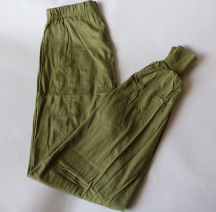 厂家批发 下井军绿色保暖纯棉秋衣秋裤 劳动劳保矿工 纯棉秋衣裤